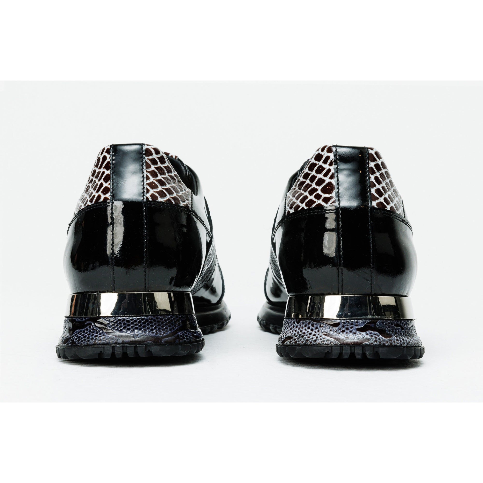 The Milano Snk Black & White Leather Men Sneaker