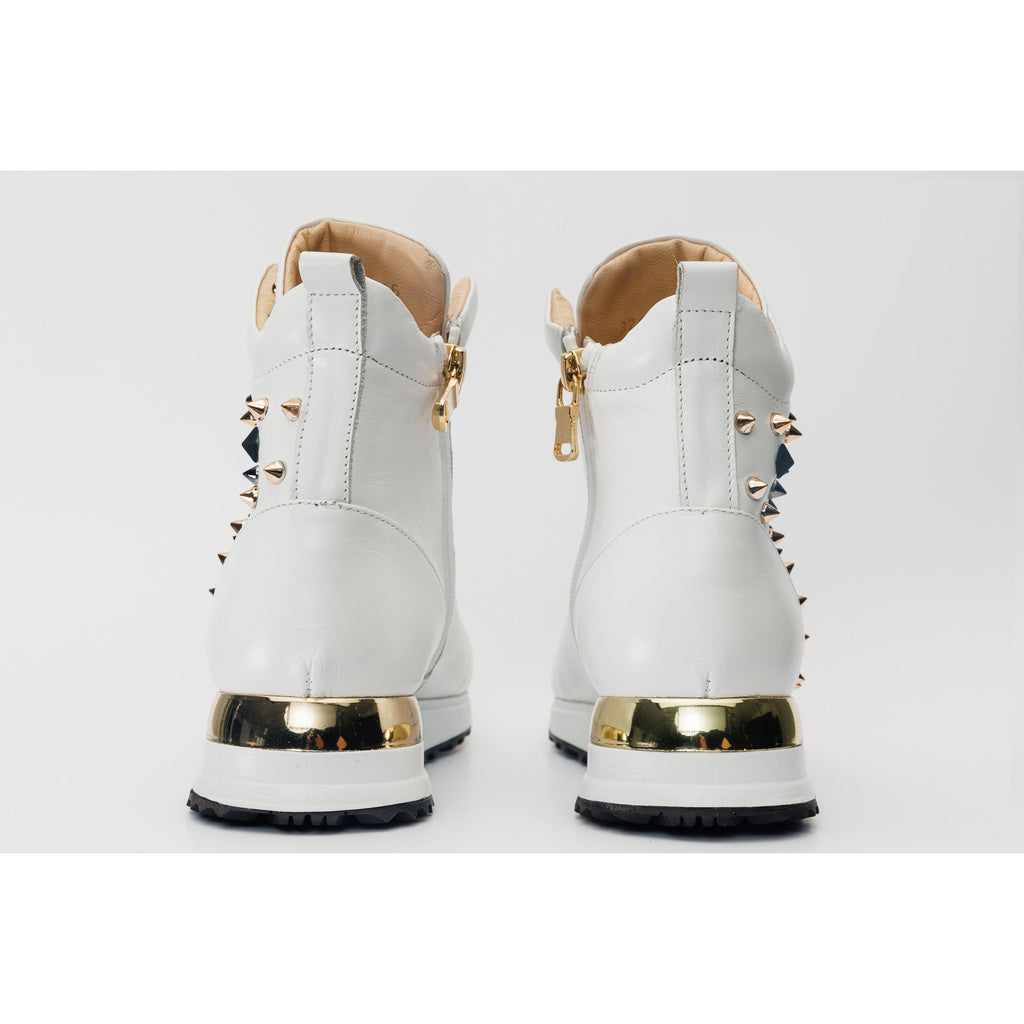 The Infanta High-Top White Spike Leather Women Sneaker Limited Edition