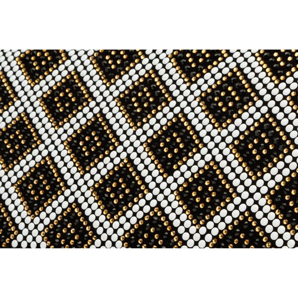 The Nampula Black Glitter Suede Leather Clutch