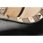 The Lulka Black Spike Leather Pump Women Shoe