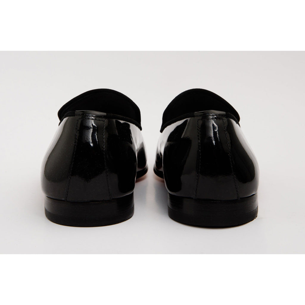 The Pombe Black Patent Leather Dress Slip-on Loafer Men  Shoe