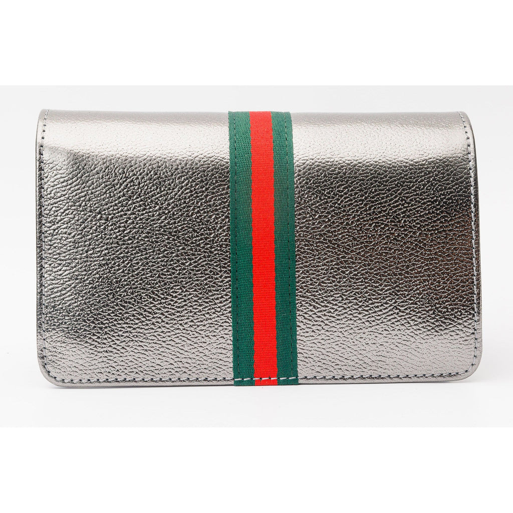 The Afega Silver Leather Handbag