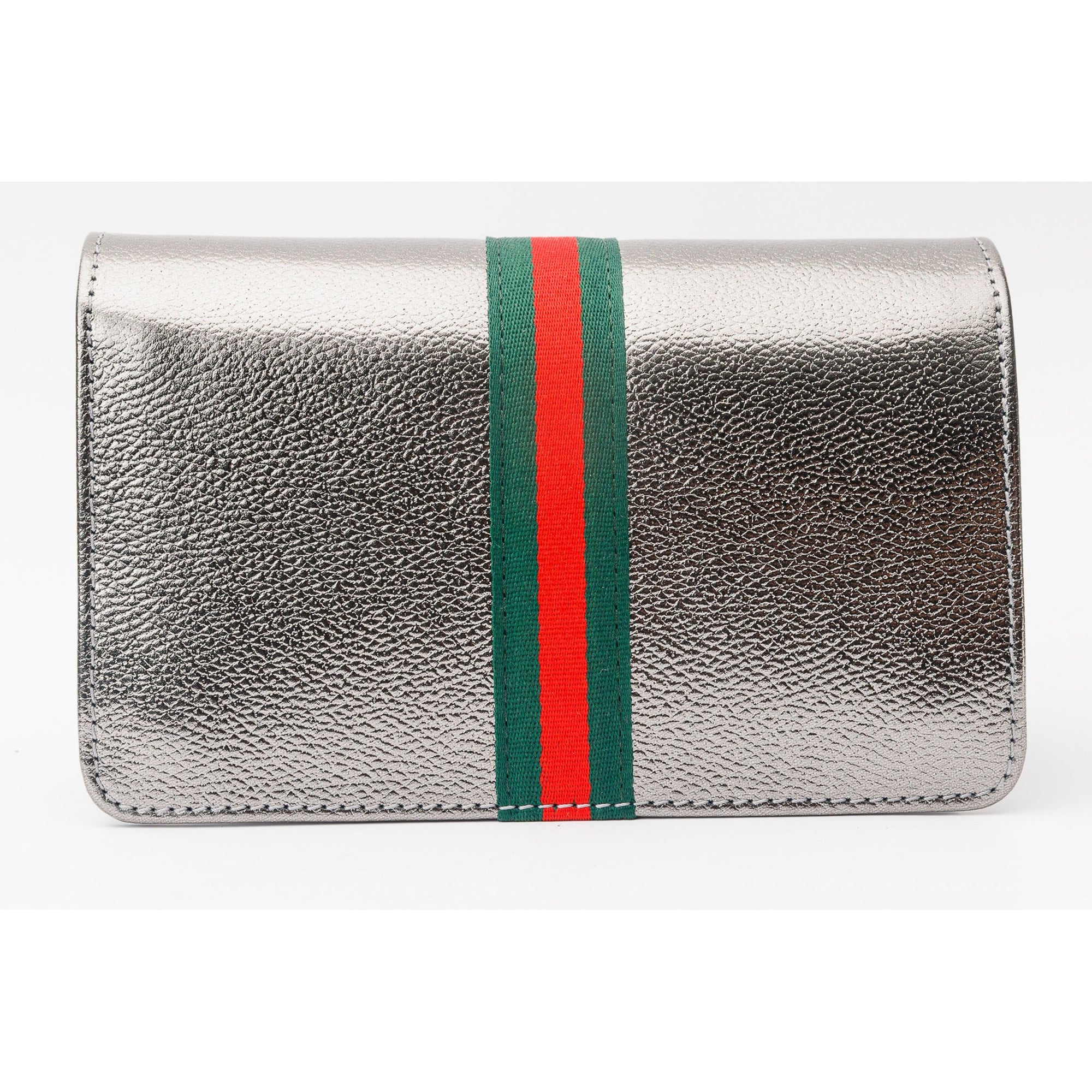 The Afega Silver Leather Handbag