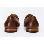 Vinci The Mclean Shoe Tan Woven Tassel Loafer Men Shoes