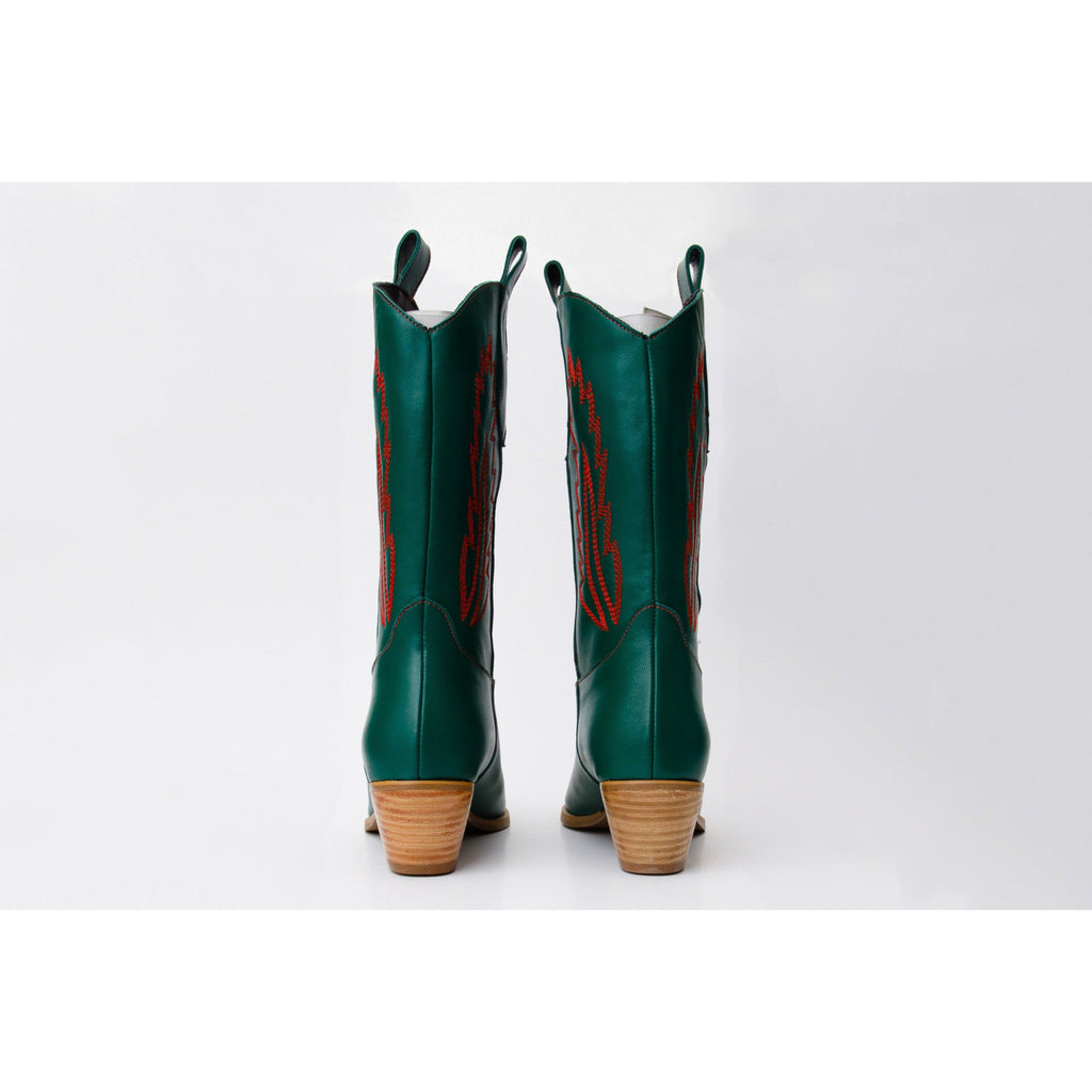 The Togg Green Leather Cowboy Women Boot Final Sale!