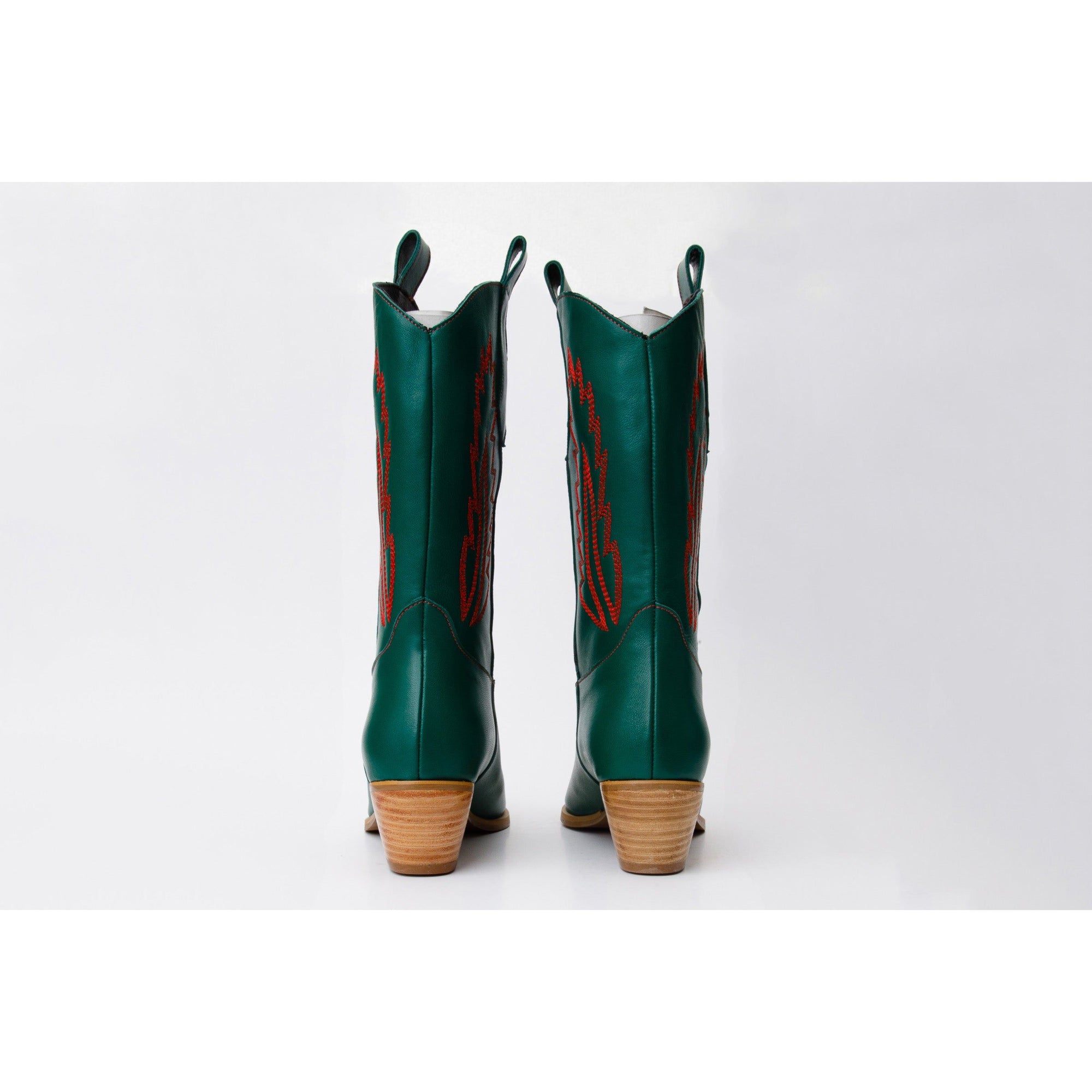 The Togg Green Leather Cowboy Women Boot Final Sale!