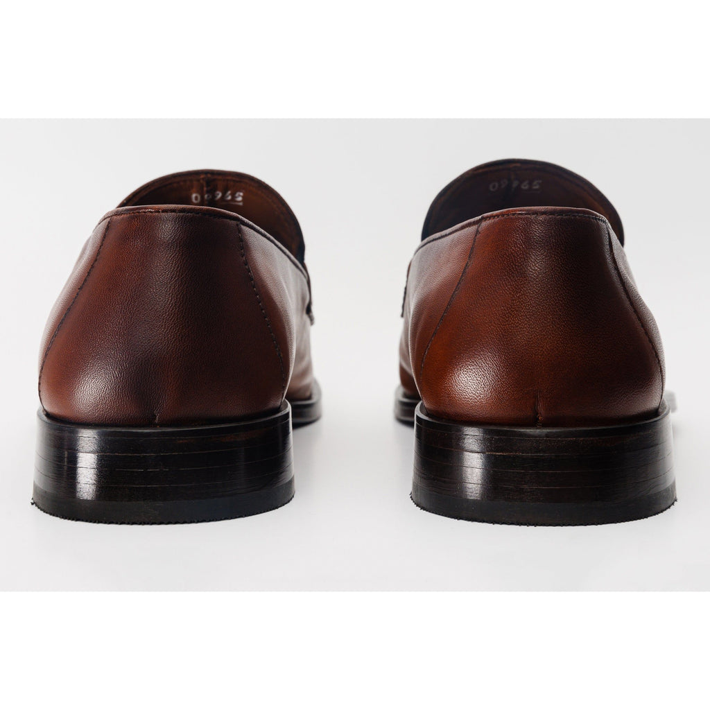 The Marinka Tan Leather Shoe Penny Loafer Men Shoe