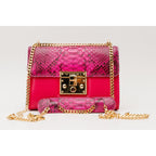 The Toskana Fuchsia Snake Leather Handbag