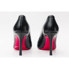 Vinci The Maneadero Black Leather Pump Fuchsia Sole Women Shoes