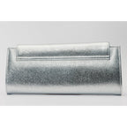 The Ege Silver Leather Clutch