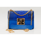 The Toskana Sax Blue Snake Leather Handbag