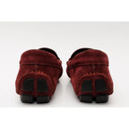 The Bari Burgundy Suede Leather Bit Drive Loafer Men  Shoe
