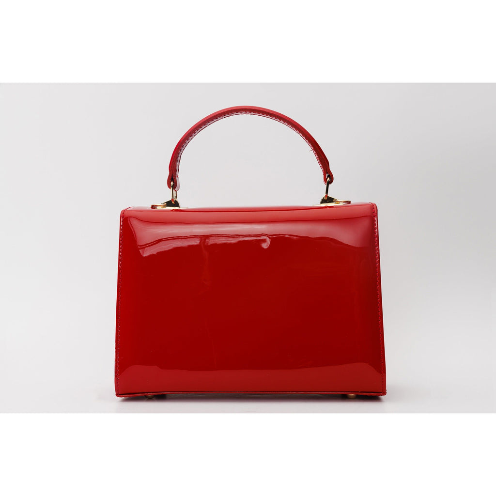 The Ege Red Patent Leather Handbag