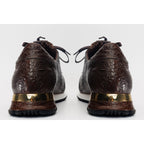 The Bomba Brown Crocodile Leather Men Sneaker