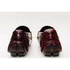 The Pisa Burgundy Leather Bit Drive Loafer Men Shoe