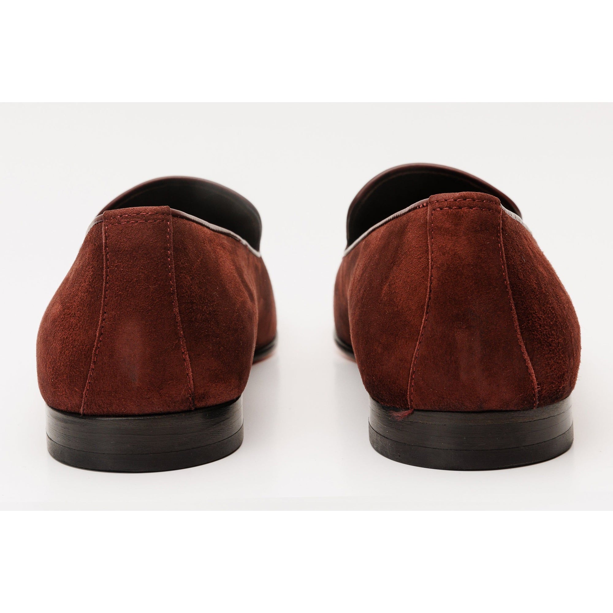 The Lazio Shoe Burgundy Suede Slip-on  Loafer Men Shoe