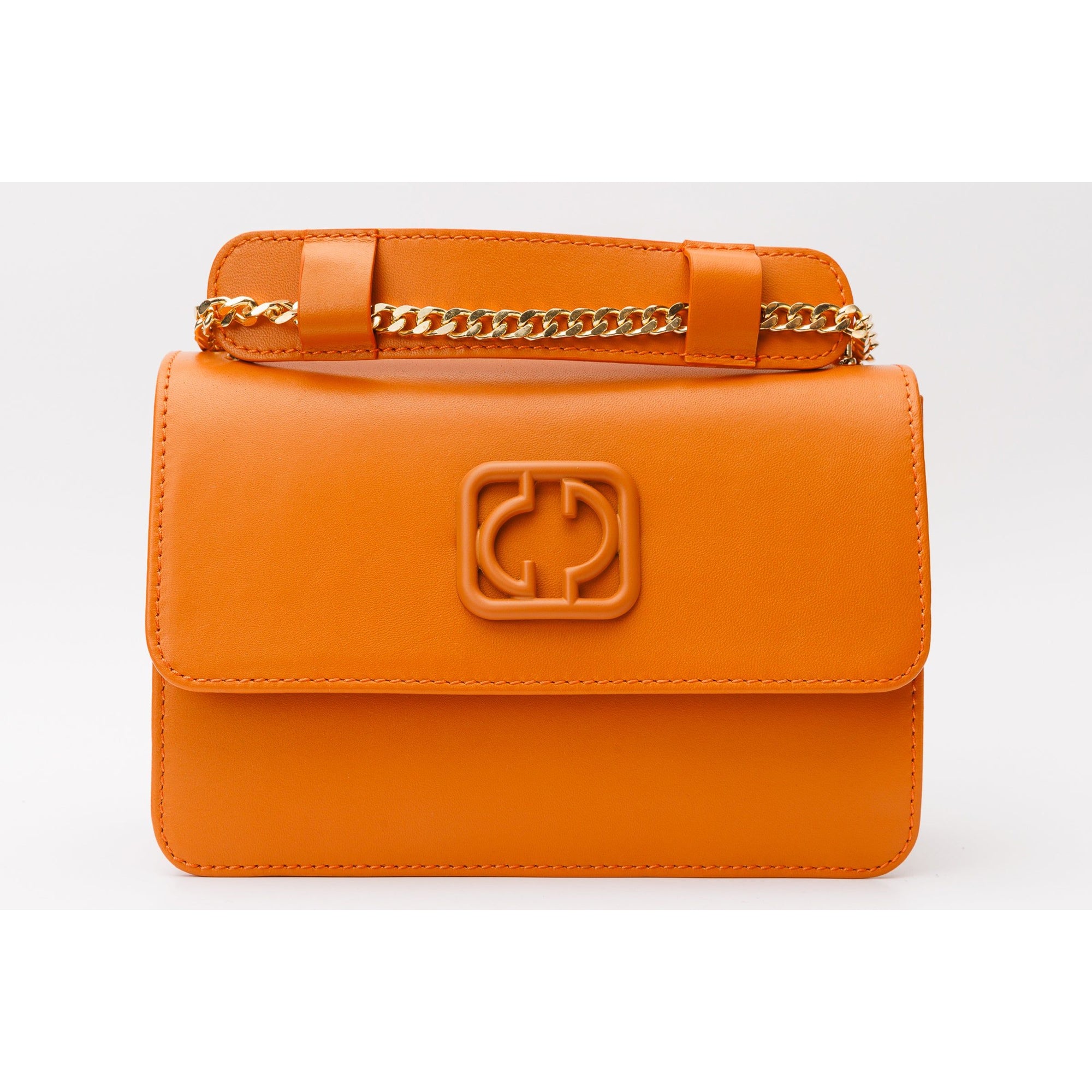 The Maneadero Orange Leather Handbag