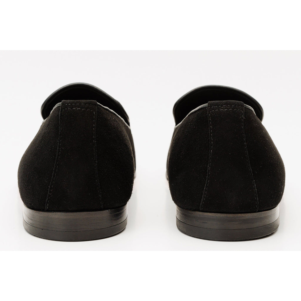 The Lazio Shoe Black Suede Slip-on Loafer Men Shoe