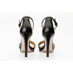 The Aksu Black Leather Ankle Strap Women Sandal Final Sale!