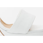 The Aksu White Leather Ankle Strap Women Sandal Final Sale!