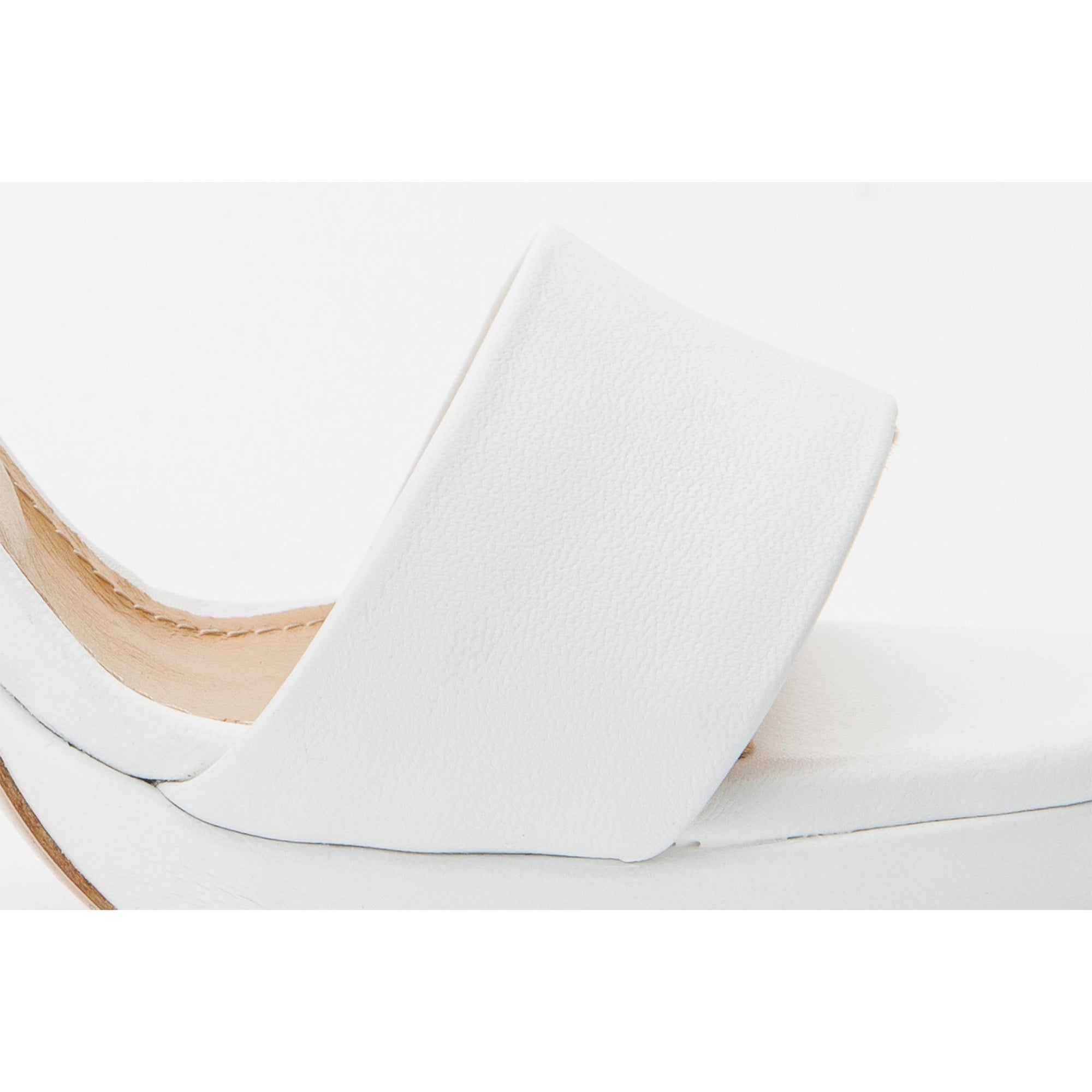 The Aksu White Leather Ankle Strap Women Sandal Final Sale!