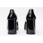 The Ferrara Black Patent Leather Block Heel Pump Women Shoe
