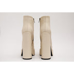 The Latino Cream Leather High Heel Women Boot Final Sale!