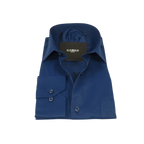 Men's Shirt, Hankie CASILA Turkey Cotton Blend Long Sleeves 501470-07 Solid Navy