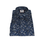 Men's Shirt By CASILA Turkey Cotton Blend Long Sleeves 501570-07 Blue