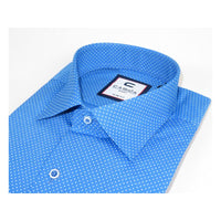 Men's Shirt Hankie CASILA Turkey Cotton Blend 501630-06 Blue Polka Dots