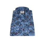 Men's Shirt By CASILA Turkey Cotton Blend Long Sleeves 501660-04 Blue Floral