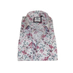 Men's Shirt By CASILA Turkey Cotton Blend Long Sleeves 501680-02 Red Floral