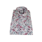 Men's Shirt By CASILA Turkey Cotton Blend Long Sleeves 501680-02 Red Floral