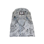 Men's Shirt By CASILA Turkey Cotton Blend Long Sleeves 501700-05 Black Floral