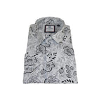 Men's Shirt By CASILA Turkey Cotton Blend Long Sleeves 501700-05 Black Floral