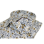Men's Shirt By CASILA Turkey Cotton Blend Long Sleeves 501730-02 Yellow Floral