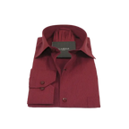 Men's Shirt Hankie CASILA Turkey Cotton Blend Long Sleeves 501770-05 Burgundy