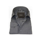 Men's Shirt Hankie CASILA Turkey Cotton Blend 501770-06 Charcoal Oxford Texture