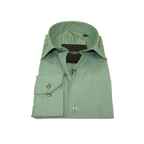 Mens Shirt Hankie CASILA Turkey Cotton Blend Long Sleeves 501770-07 Solid Green