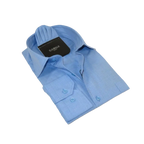 Men's Shirt Hankie CASILA Turkey Cotton Blend Long Sleeves 501770-15 Blue
