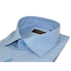 Men's Shirt Hankie CASILA Turkey Cotton Blend Long Sleeves 501770-15 Blue