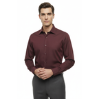 Men's Shirt Hankie CASILA Turkey Cotton Blend Long Sleeves 501770-16 Burgundy