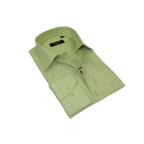 Men's Shirt Hankie CASILA Turkey Cotton Blend Long Sleeves 501770-18 Solid Green