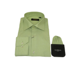 Men's Shirt Hankie CASILA Turkey Cotton Blend Long Sleeves 501770-18 Solid Green