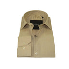 Men's Shirt Hankie CASILA Turkey Cotton Blend 501770-29 Tan Oxford Texture