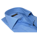 Men's Shirt Hankie CASILA Turkey Cotton Blend Long Sleeves 501770-46 Blue Oxford