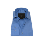 Men's Shirt Hankie CASILA Turkey Cotton Blend Long Sleeves 501770-46 Blue Oxford
