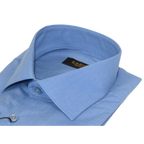 Men's Shirt Hankie CASILA Turkey Cotton Blend Long Sleeves 501770-46 Blue Oxford