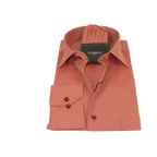 Men's Shirt Hankie CASILA Turkey Cotton Blend Long Sleeves 501770-50 Rust