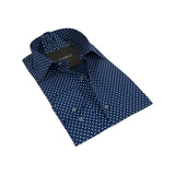 Men's Shirt Hankie CASILA Turkey Cotton Blend 501920-04 Navy Polka Dots